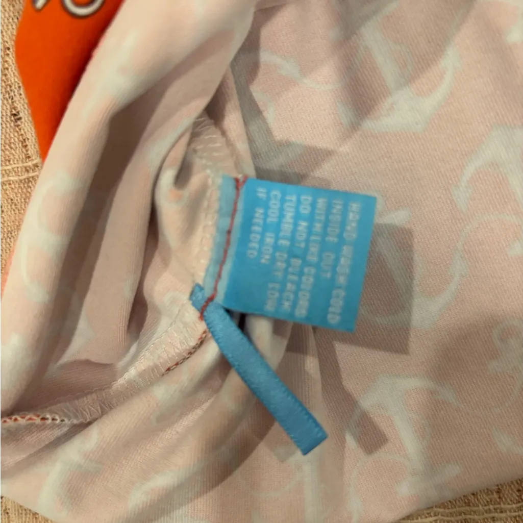 J. McLaughlin Coral Anchor Print Blouse size large - Image 8