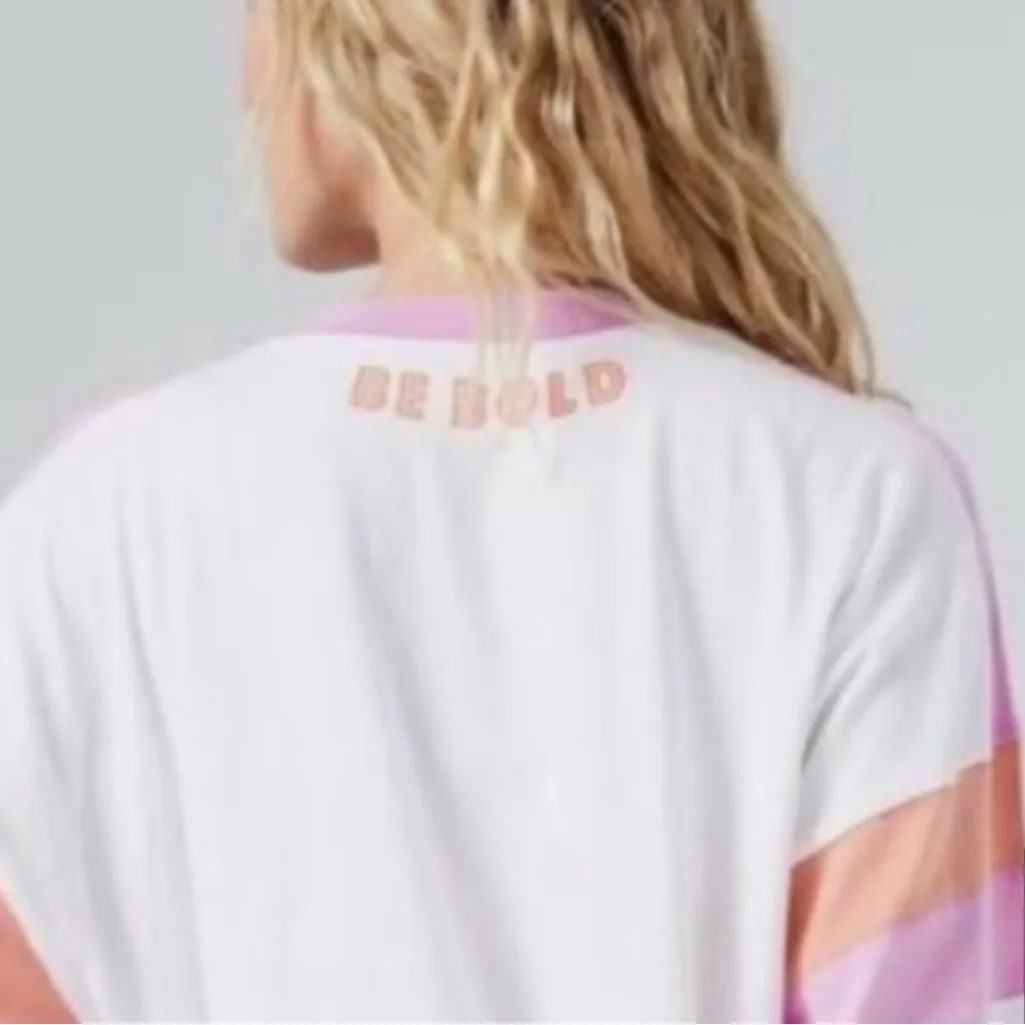 L*Space Ribbed Hot Shot Bike Short pink & orange Colorblock - Image 12