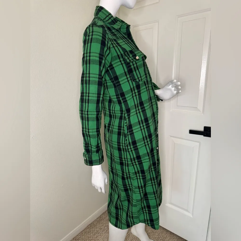 FARM Rio Green Long Sleeve Shirt Dress - Image 3