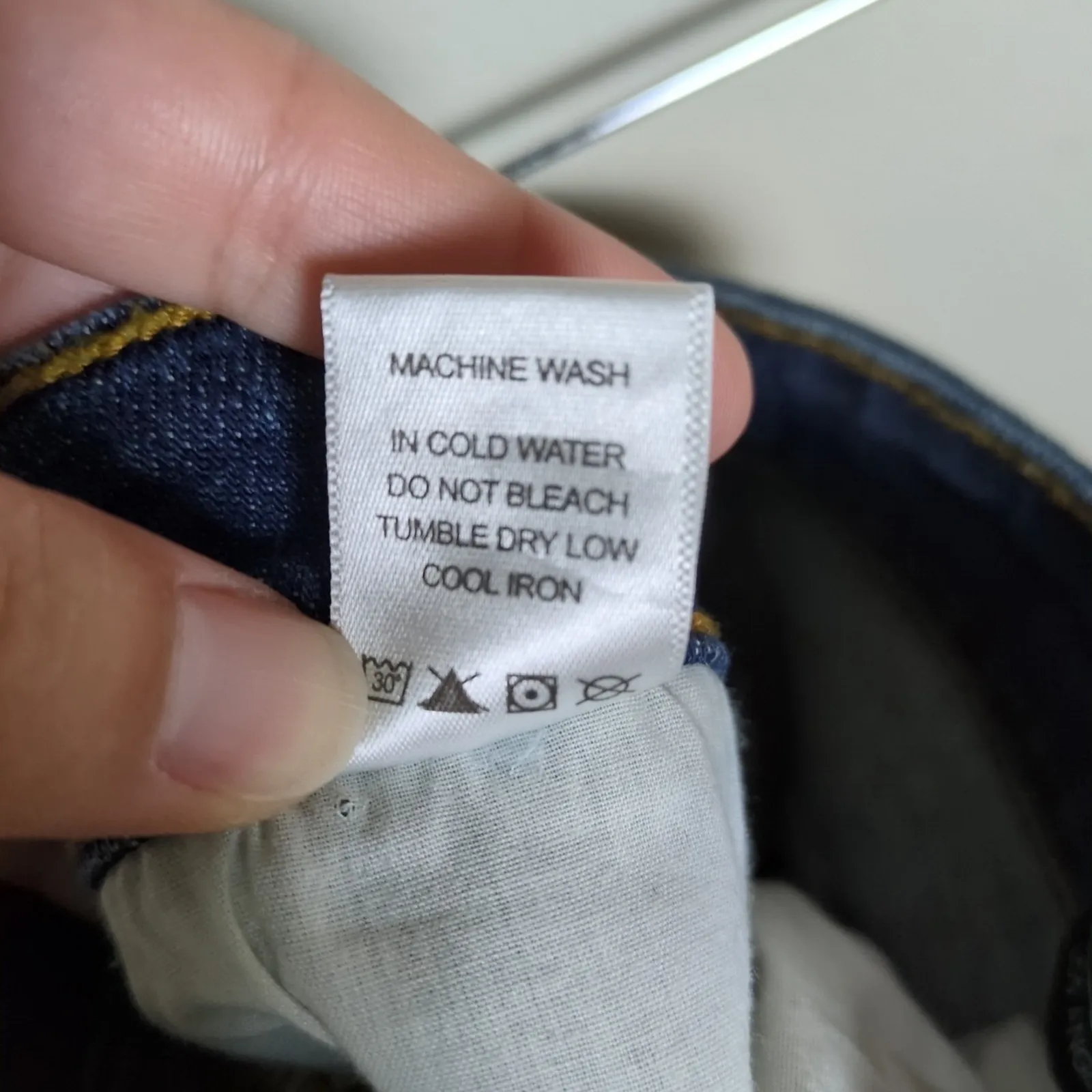 JUDY BLUE Slim Fit Jeans Dark Wash Stretch Denim Cuffed Distressed Women's 7/28 - Image 7