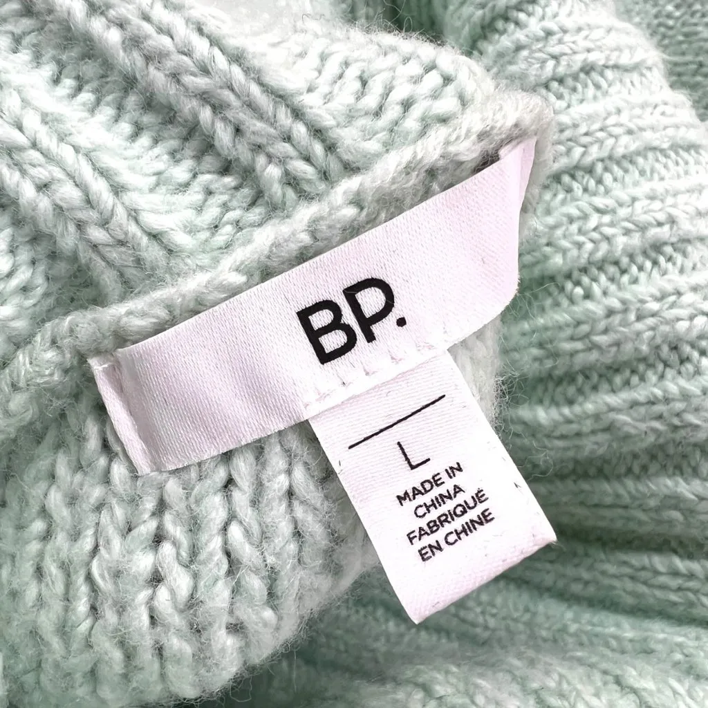 BP Chenille Cable Knit Turtleneck Sweater Mint Green Size Large NWT - Image 7
