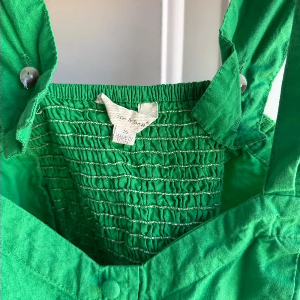 Green Bustier Crop Tank Top - Image 3