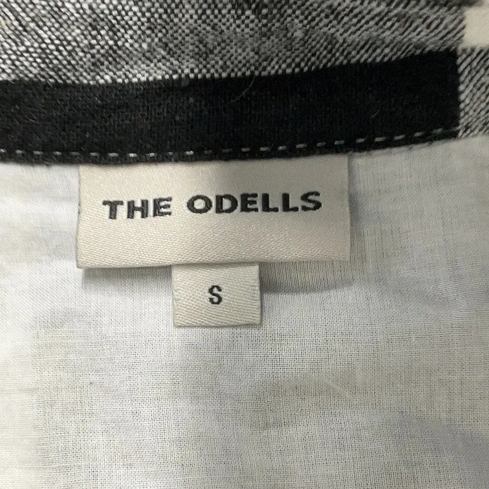 Anthropologie The Odells Black White Check Plaid Linen Dolly Shirtdress Size S - Image 8