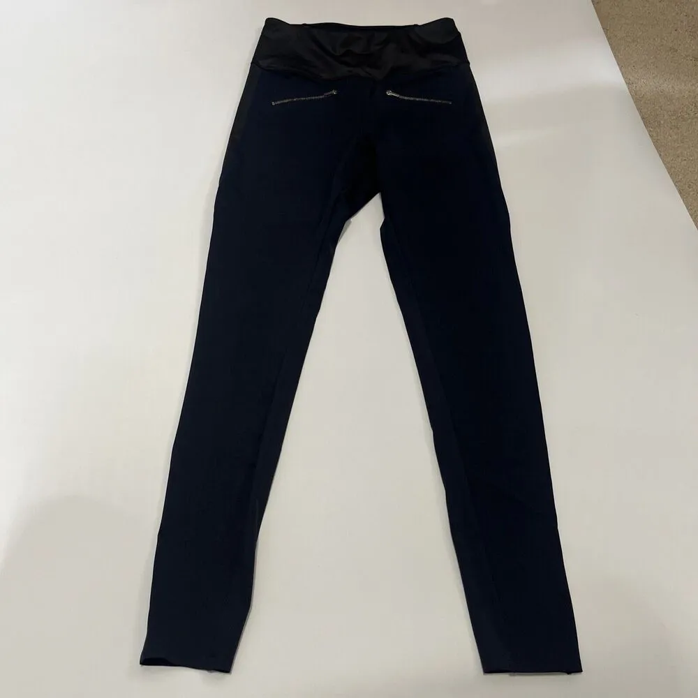 ADAY Throw And Roll Navy Blue And Black Leggings Size Small - Image 2