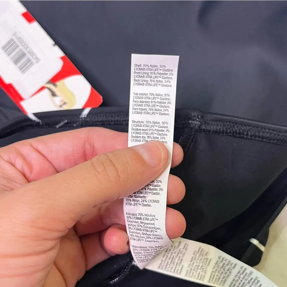 Spanx Black White Geometric Flirty Skirted Swim Bottom Modest SZ 14 NWT Ruffled - Image 14