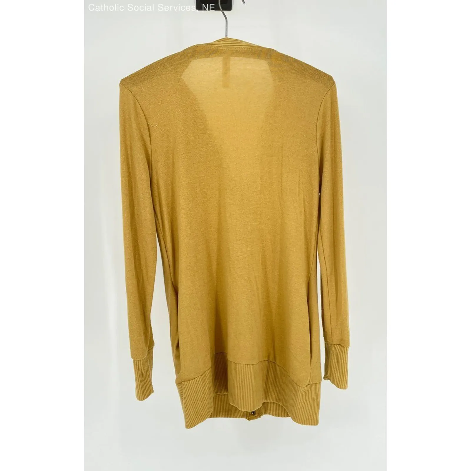 Zenana Outfitters Yellow Women's‎ Long Sleeve Button Up Sweater - Size Medium - Image 5