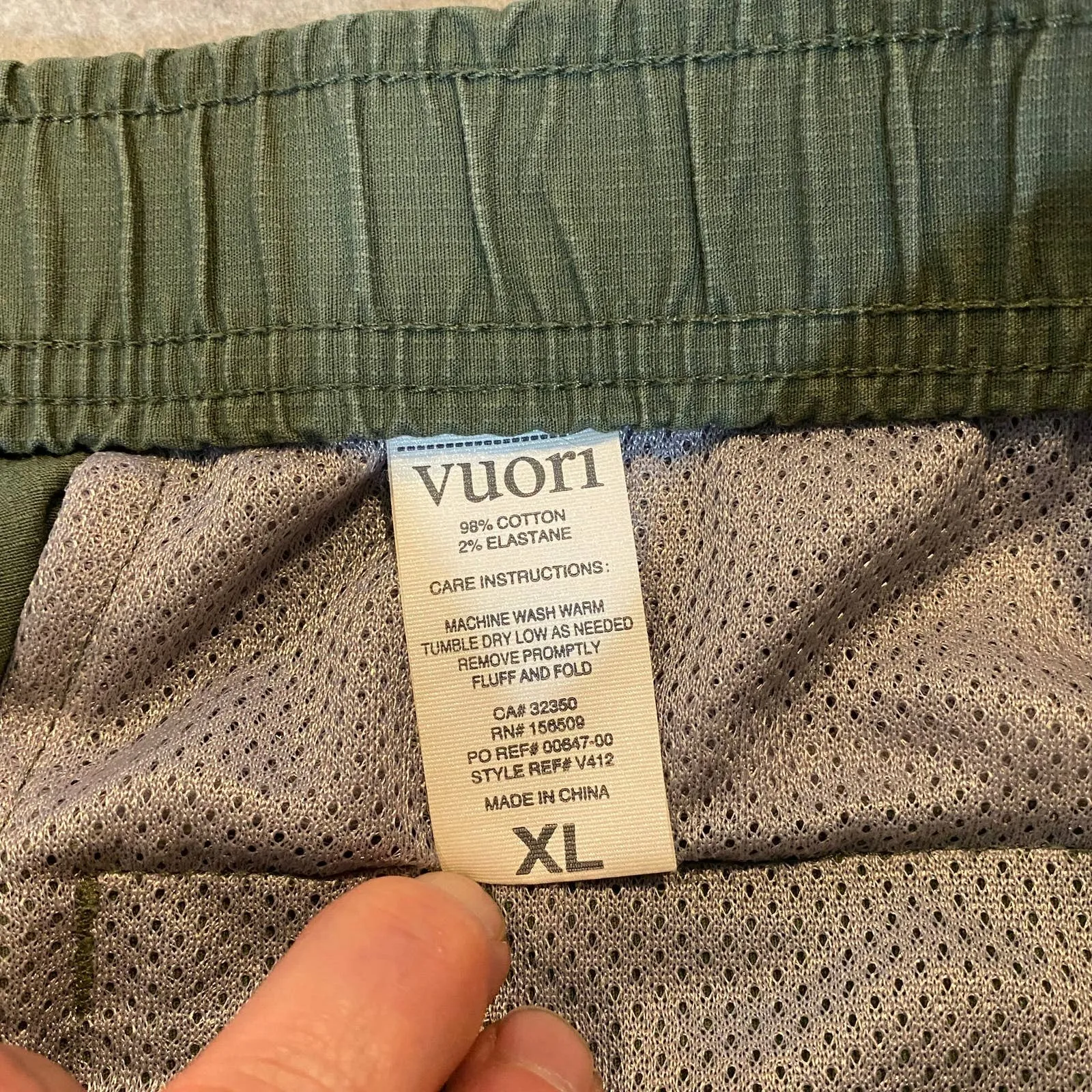 Vuori Ripstop Pants Women XL Army Green *SNAG - Image 9