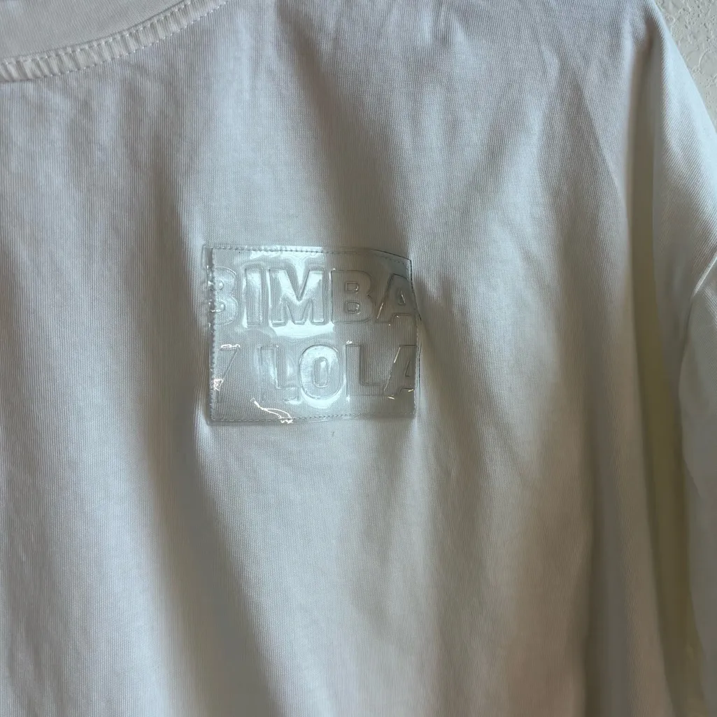 Bimba Y Lola IVORY EMBROIDERED LOGO T - Image 4