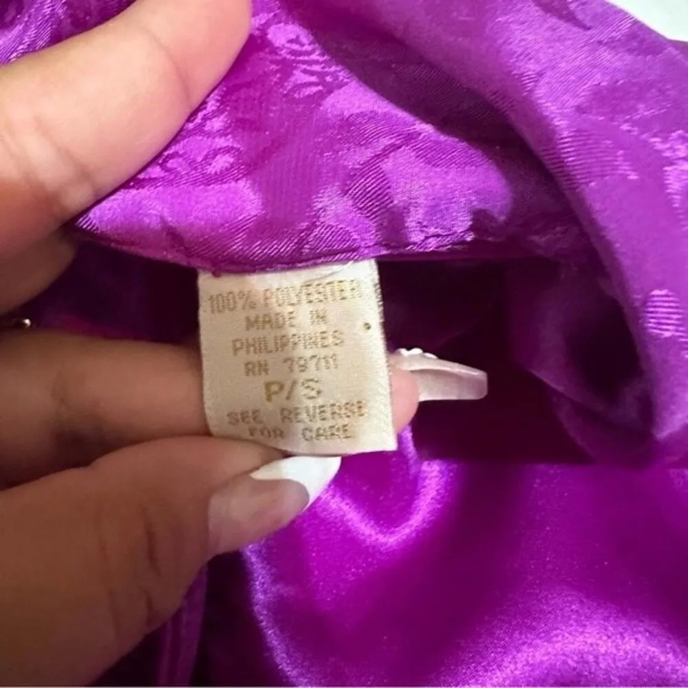 Victoria secret Gold tag Purple Satin Night Shirt - Image 3