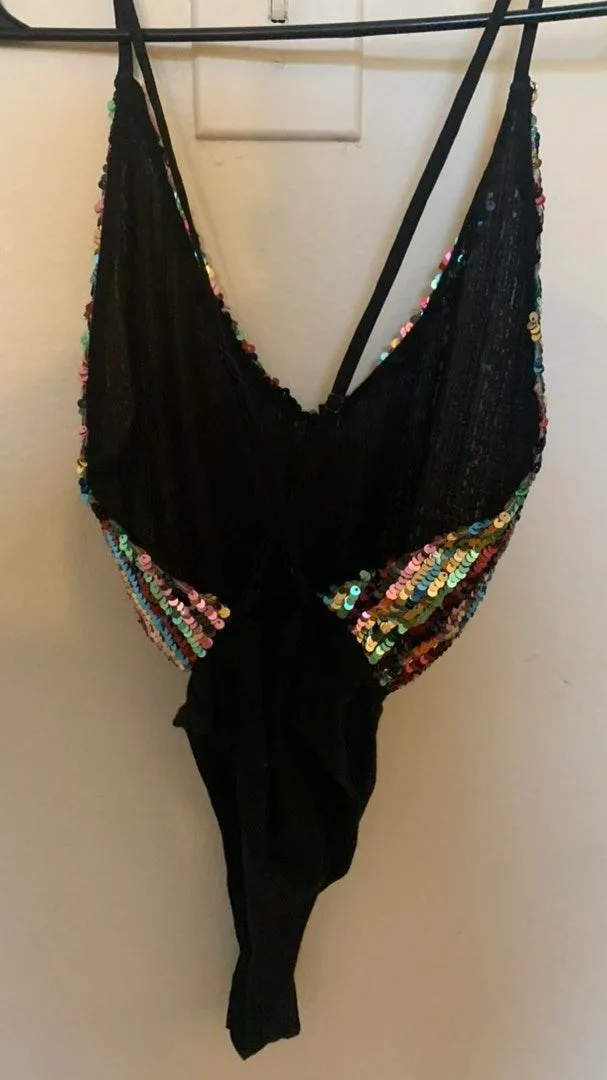 Forever 21 Sparkly Backless Bodysuit  - Image 2
