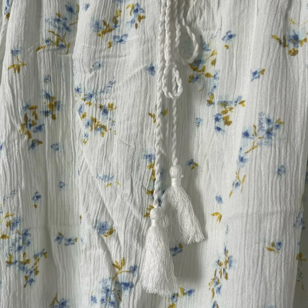 Hippie Rose Tie-Neck Top - Size L - Image 3