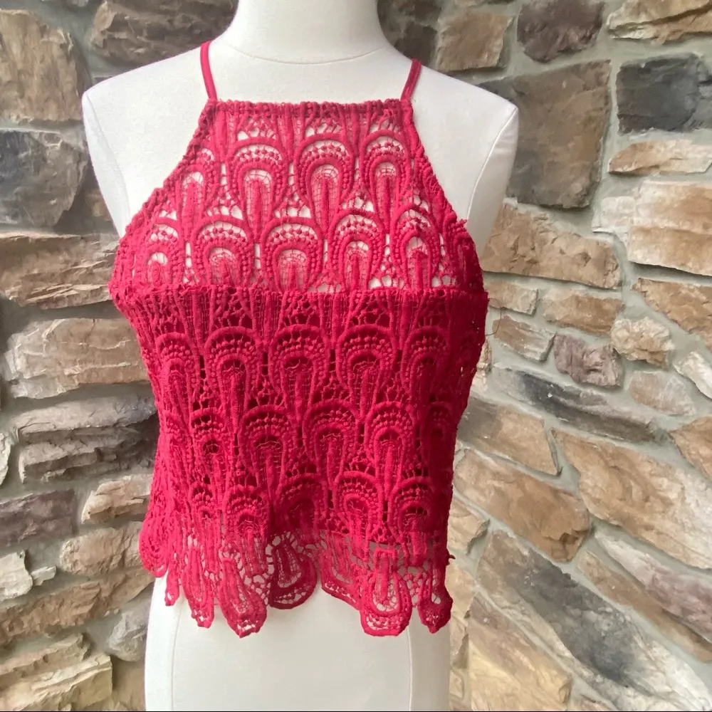 Streetwear Sxciety Crop Top Red Size undefined - Image 4