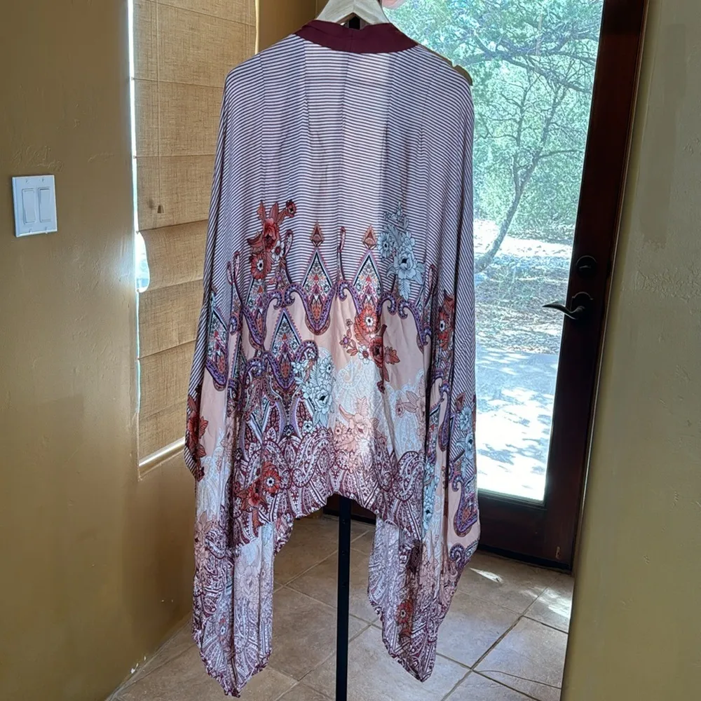 Soma Intimates Rayon Challis Pajama Wrap Nomadic Scarf Cherrywood One Size - Image 8