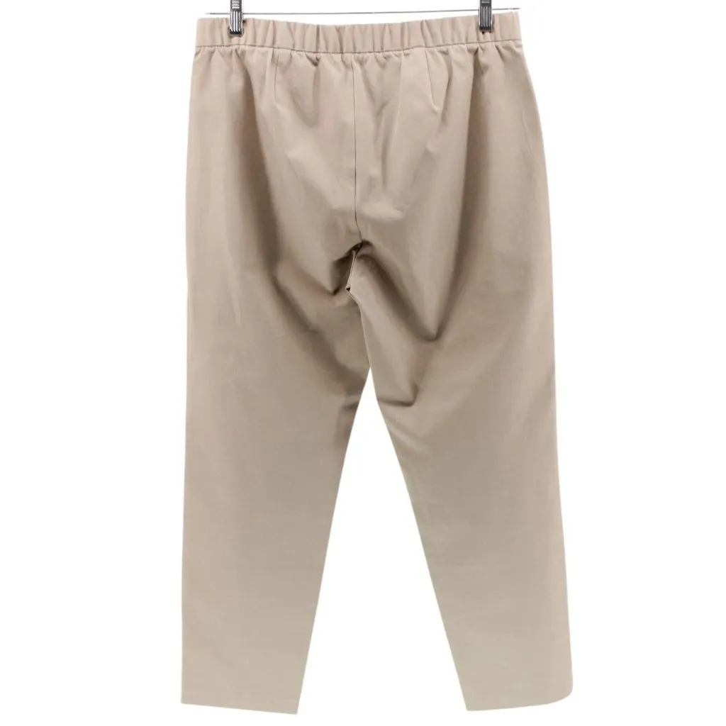NEW Eileen Fisher Organic Cotton Twill Slim Ankle Pant Color Driftwood Capsule M - Image 4