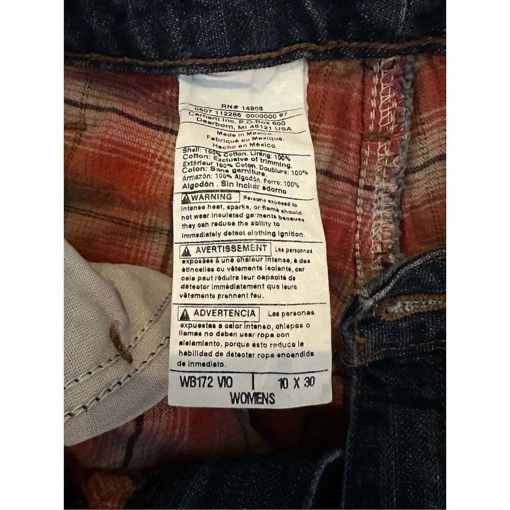 Carat straight leg Jeans Flannel lined Denim Jeans.  Size 10 X 30 - Image 4