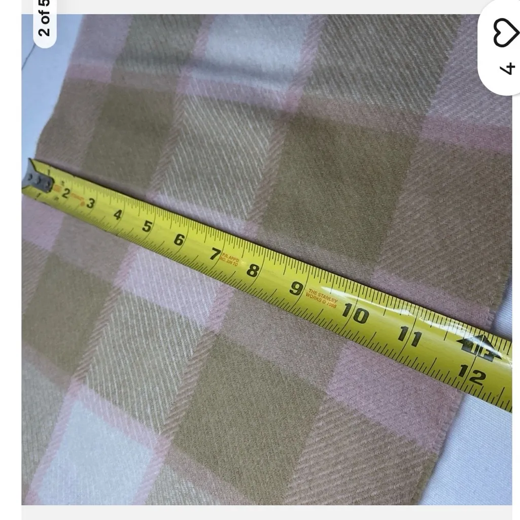 Louisa Perini 100% Cashmere Plaid Winter Scarf - Image 6