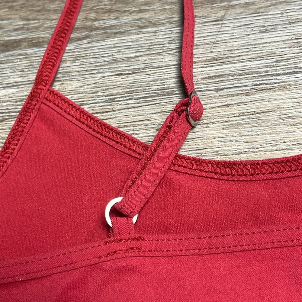 Free People Cherry Red Boy-short Bodysuit - Image 9