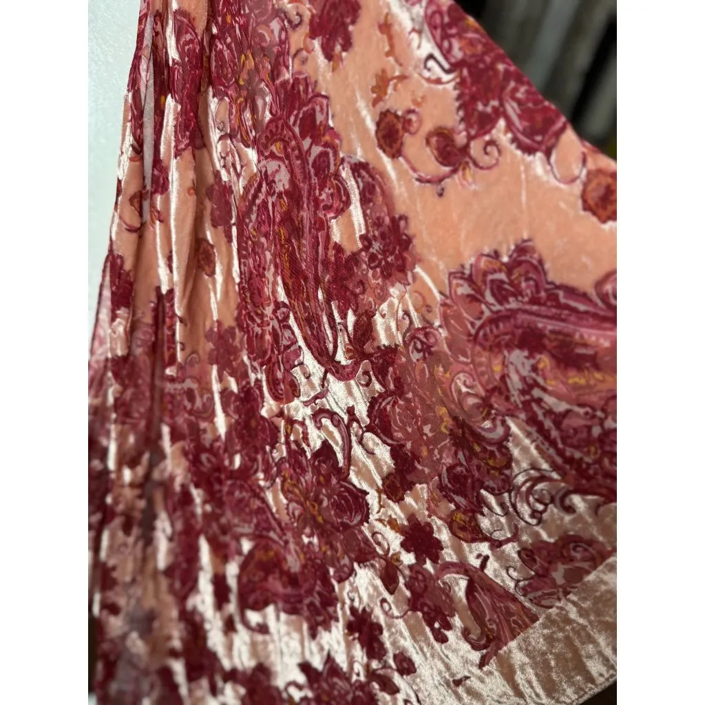 NEW Torrid Velvet Burnout Pink Red Whimsy Goth Fairy Kimono Cardigan Shawl Sheer - Image 10