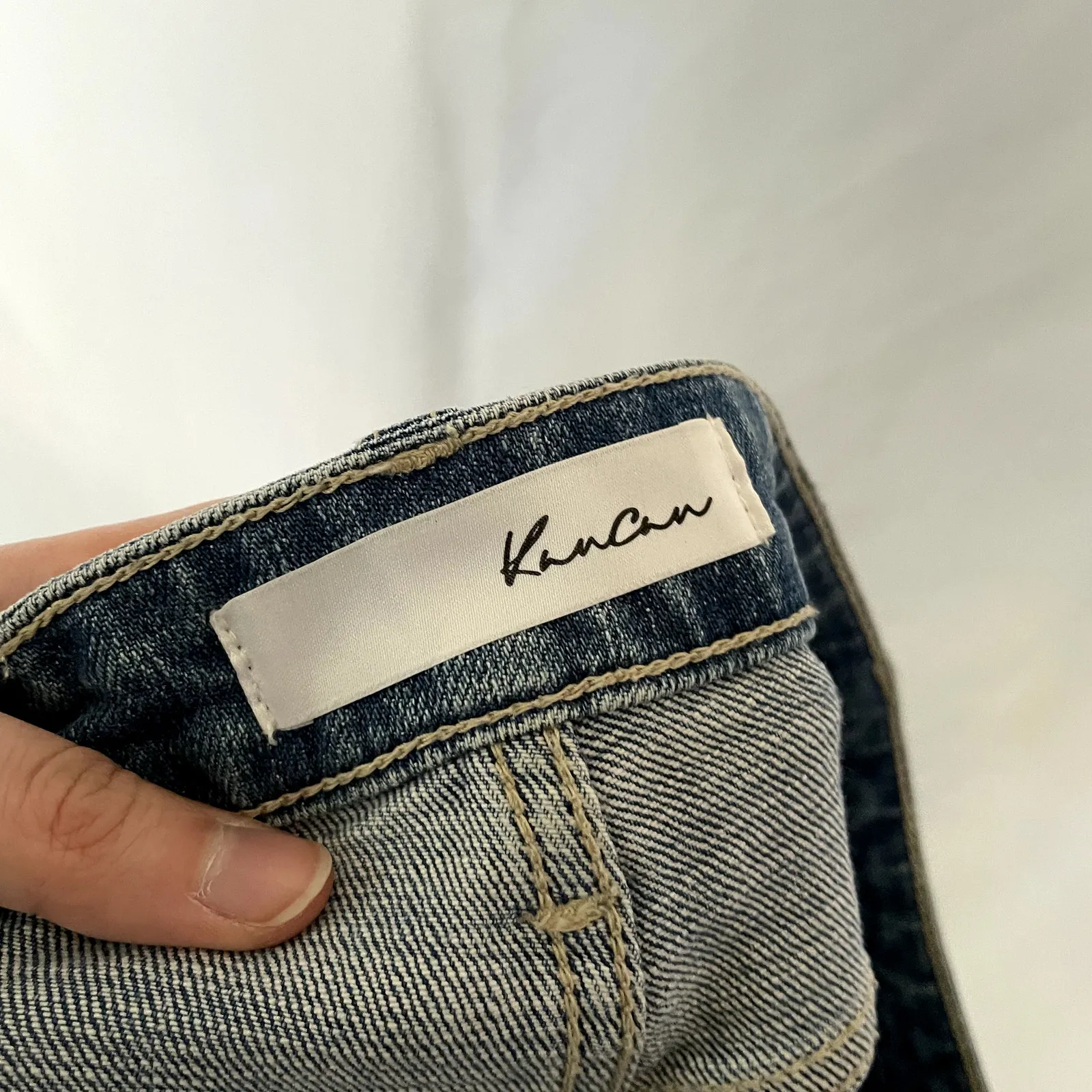 KanCan denim shorts casual summer light wash cotton women's size 28 pockets - Image 6