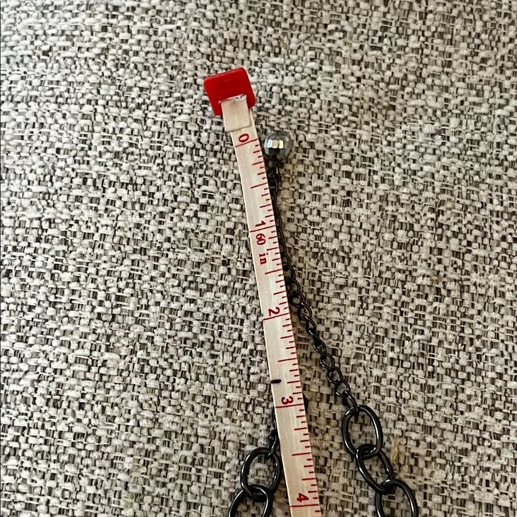 Edgy Gunmetal Black and Rhinestone Chain - Image 5