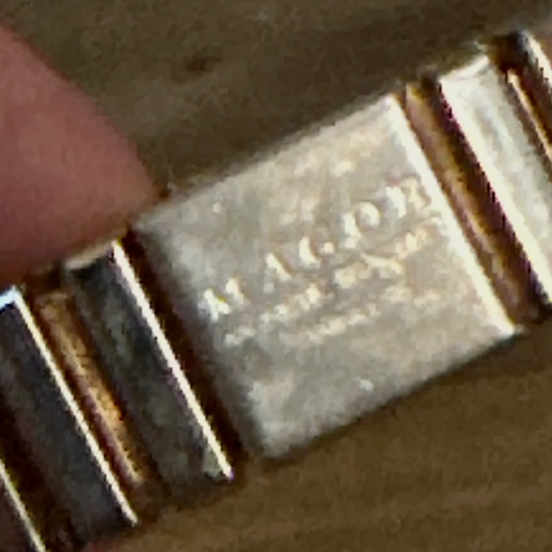 Vintage Magor Stainless Steel Manic Stretch Bracelet Gold - Image 3