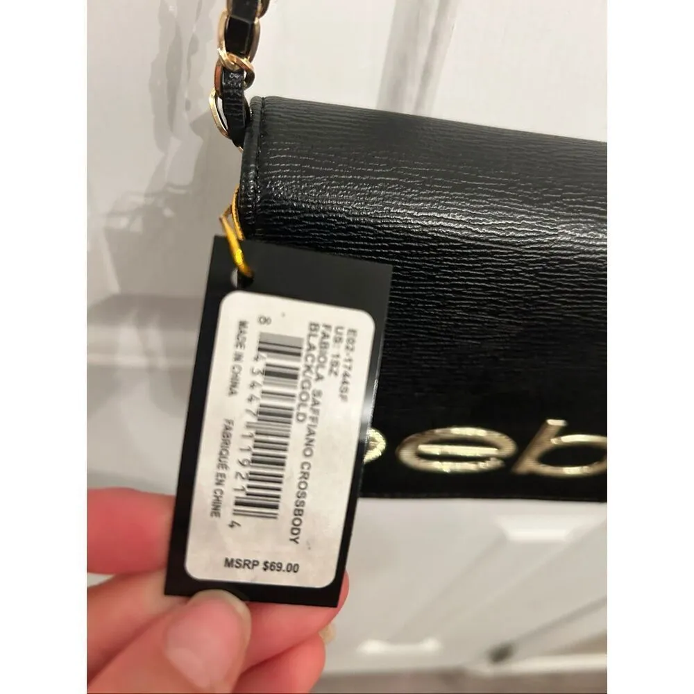 BEBE black crossbody gold, and black new with tags with a gold chain - Image 3