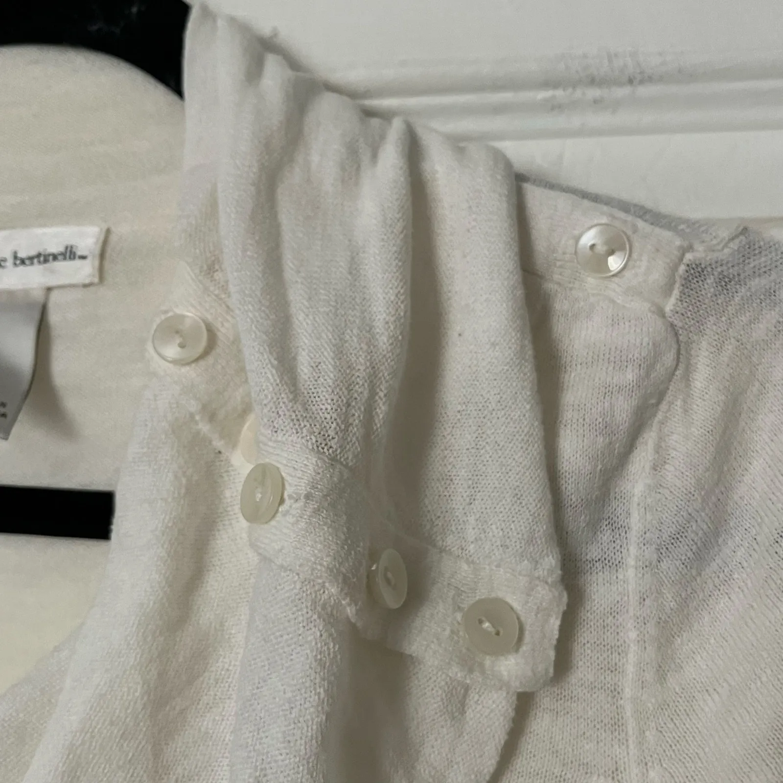 Valerie Bertinelli Button Accent Cowl Neck Knit Top - Size XS - Image 2