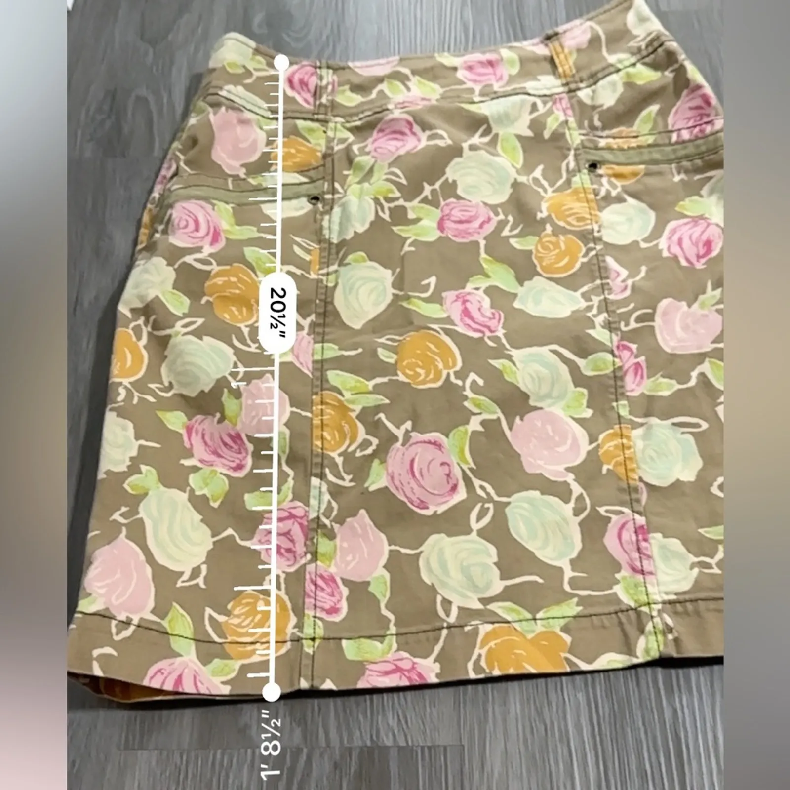 Vintage Anthropologie Hei Hei Sidewalk Garden Floral Print Pencil‎ Skirt Size 4 - Image 6