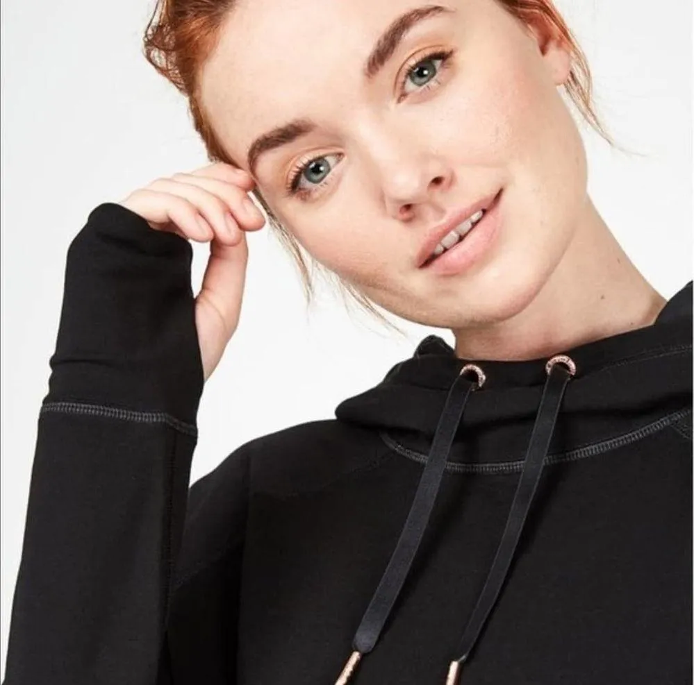 Sweaty Betty Rhythm Merino Black Hoodie Size Small - Image 2