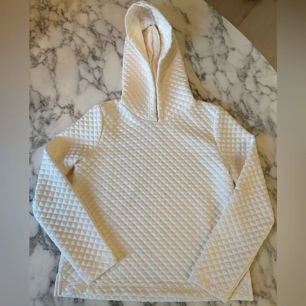 NWT! J.Crew quilted hoodie cream Sz Small - sold out online - Image 6