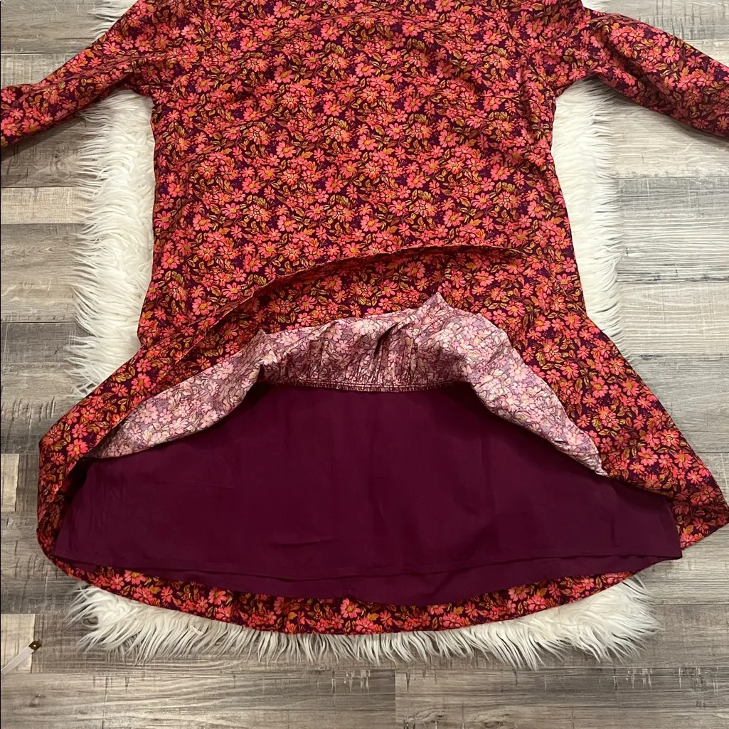 NWT Free People ‘The Avenue’ floral stretch cotton scoop back mini dress XL - Image 4