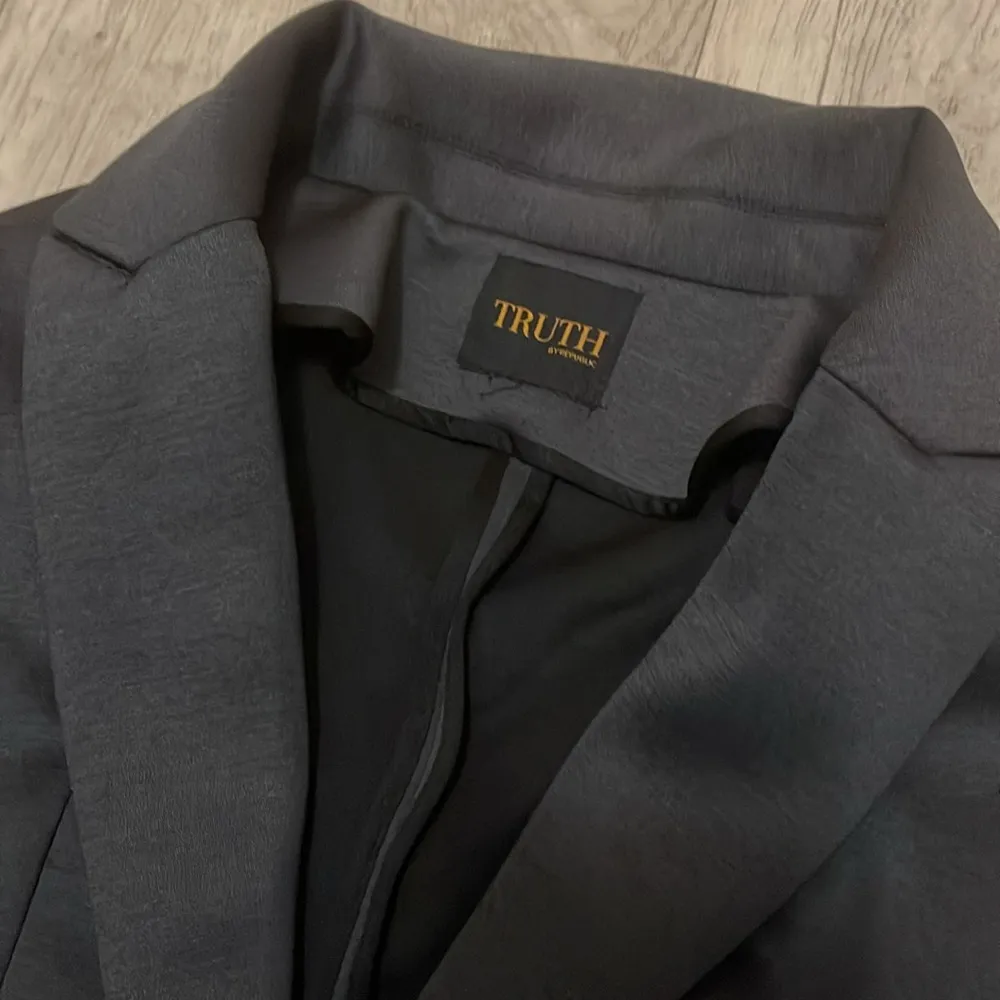 Truth by republic blazer jacket black gray charcoal small medium Size undefined - Image 3