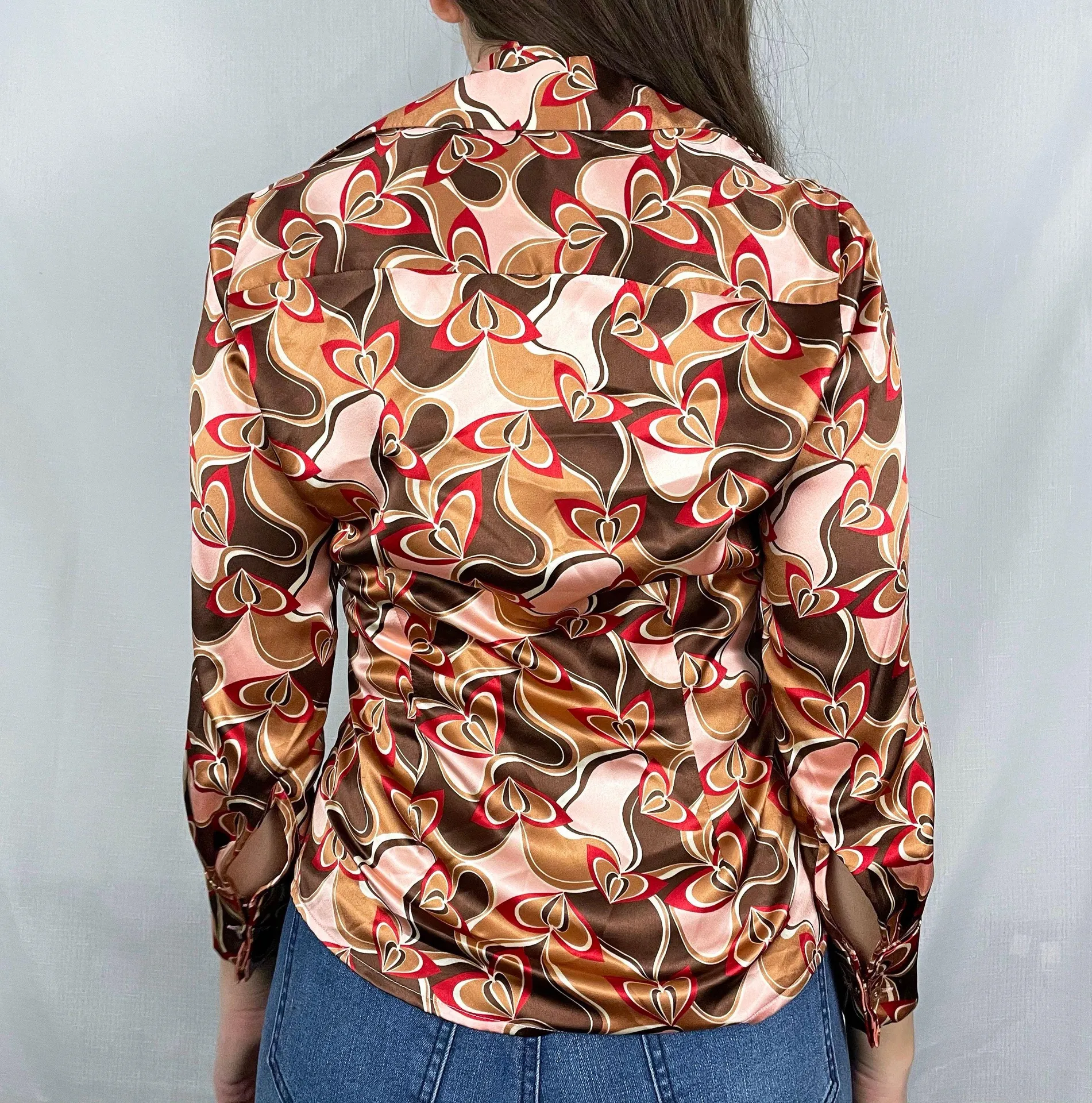 Tibi Vintage Y2K  Silk Scarf Button Up Blouse - Image 4
