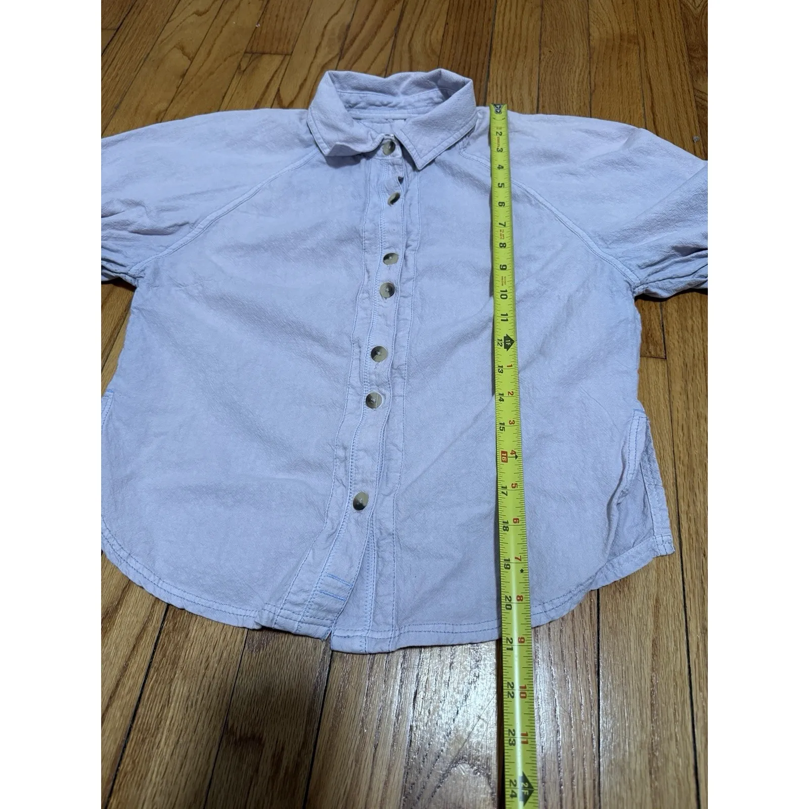 We the Free People Ellie Button Front Top in Light Purple Size XS - Image 7