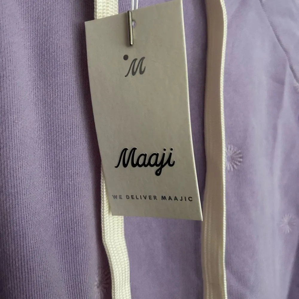 Maaji Lavender Hoodie with Cream Drawstrings - Image 4