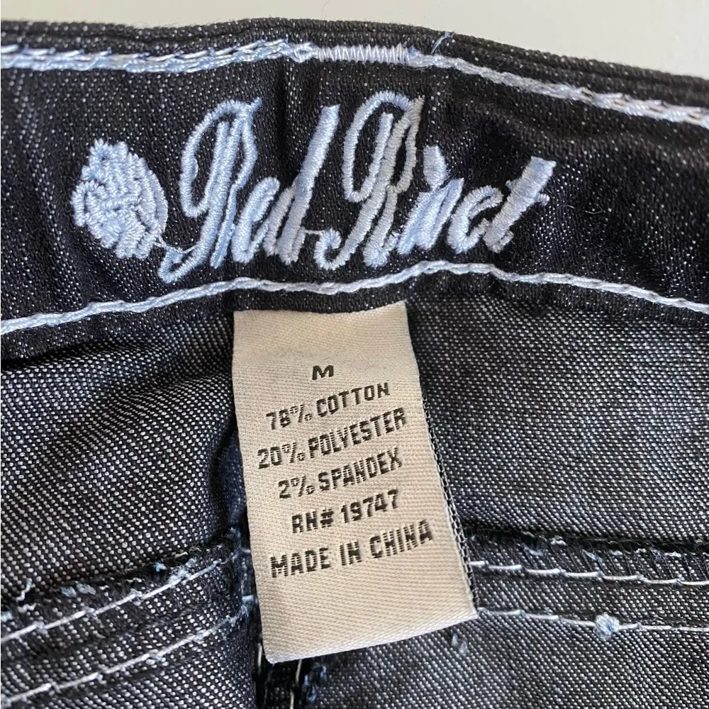 Red Rivet Black Bootified Stretch Pull On “Jean” Leggings Size M New With Tag Size M - Image 5