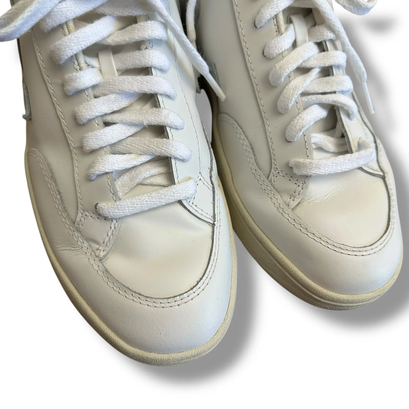 VEJA V-10 White Leather Gray Suede Sneakers Women’s 10 Sustainable Low Top - Image 10