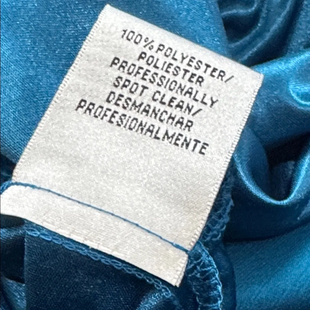 J R NITES by Carollyn royal Blue blouse with Embellished jewelled Neckline Size 6 - Image 9