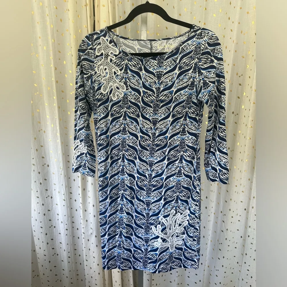 Lilly Pulitzer NWOT 100% Pima Cotton A Mermaids Tail Marlow Mini Dress XS - Image 5
