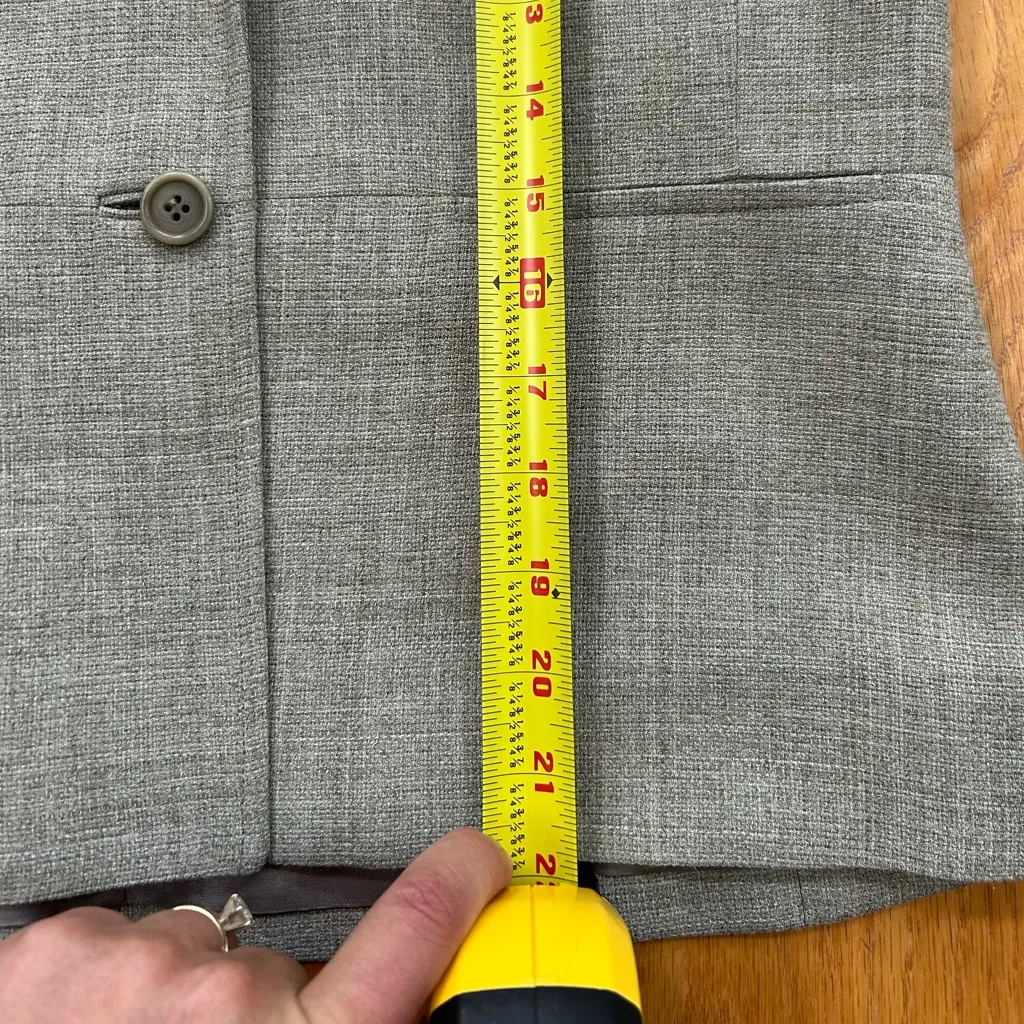 Ann Taylor Ladies Blazer Jacket Size 6 Lined Rayon Wool Blend Beige Vintage - Image 7