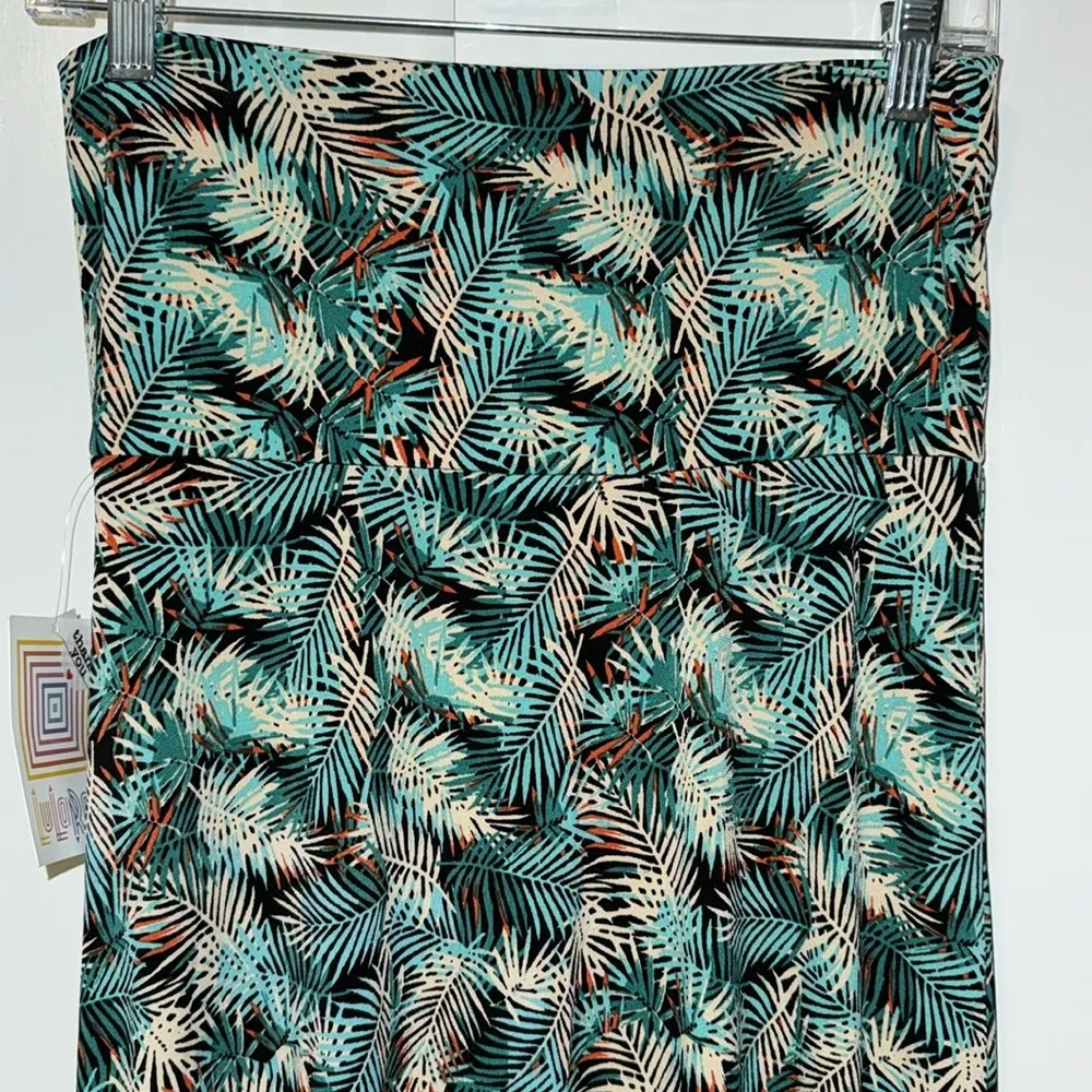 LuLaRoe Fern Palm Print Maxi Skirt Polyester Women’s Size XS Extra Small 2-4 - Image 2