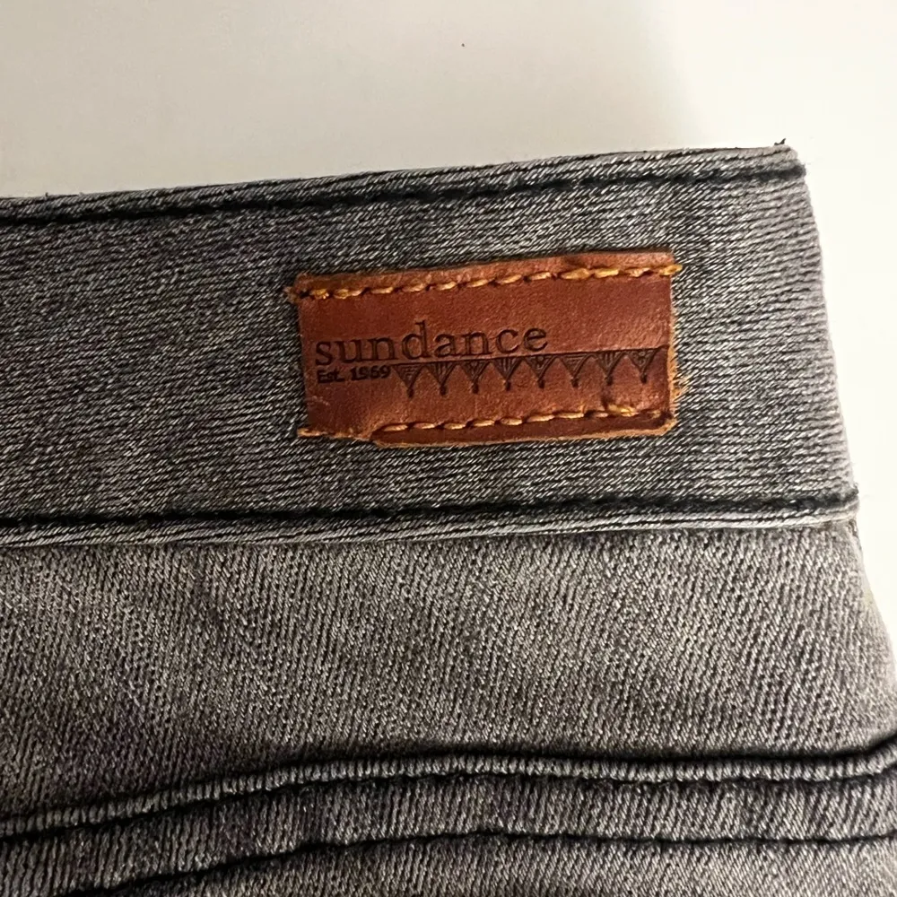 SUNDANCE Women Gray Sequined Primrose Party Fit Skinny Jeans 26 - Image 9