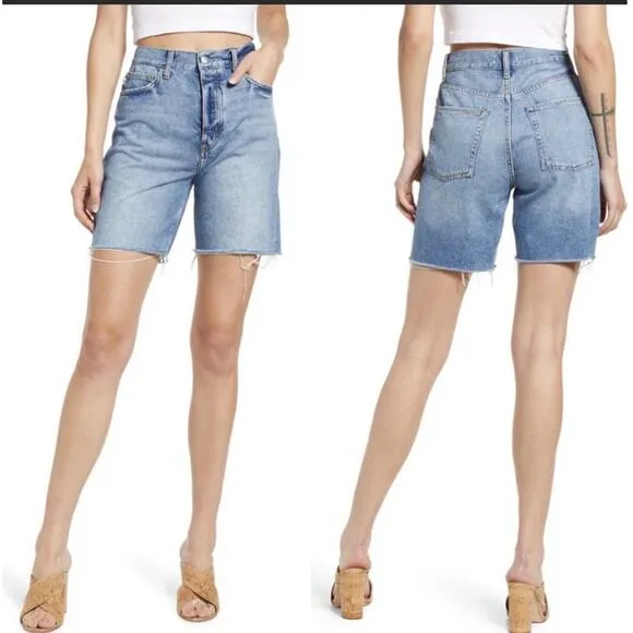 Lovers and Friends Devon High Rise 90s Cut Off Jean Shorts Sz 27 - Image 2