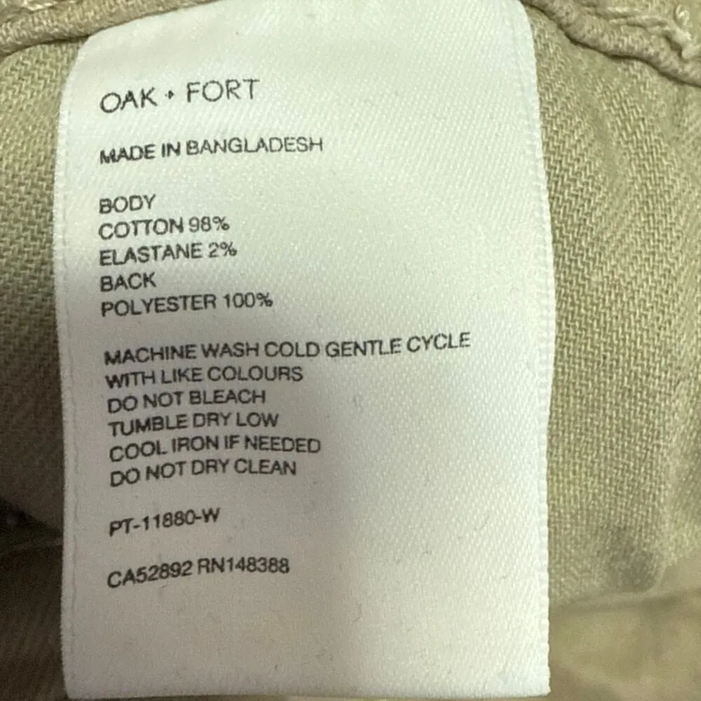 Oak + Fort Double Faced Beige High Rise Wide Leg Drawcord Baggy Trousers Pants 4 - Image 5