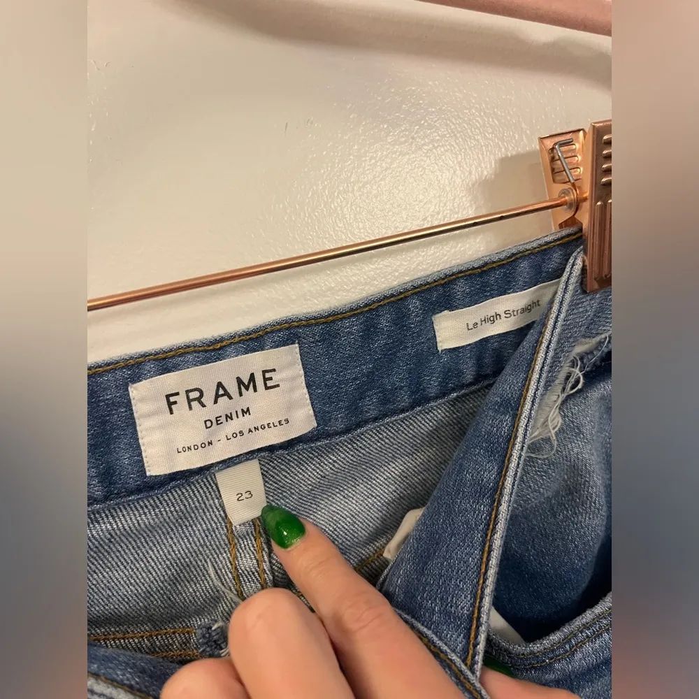 FRAME Le High Straight tie jeans in Hannington - Image 6