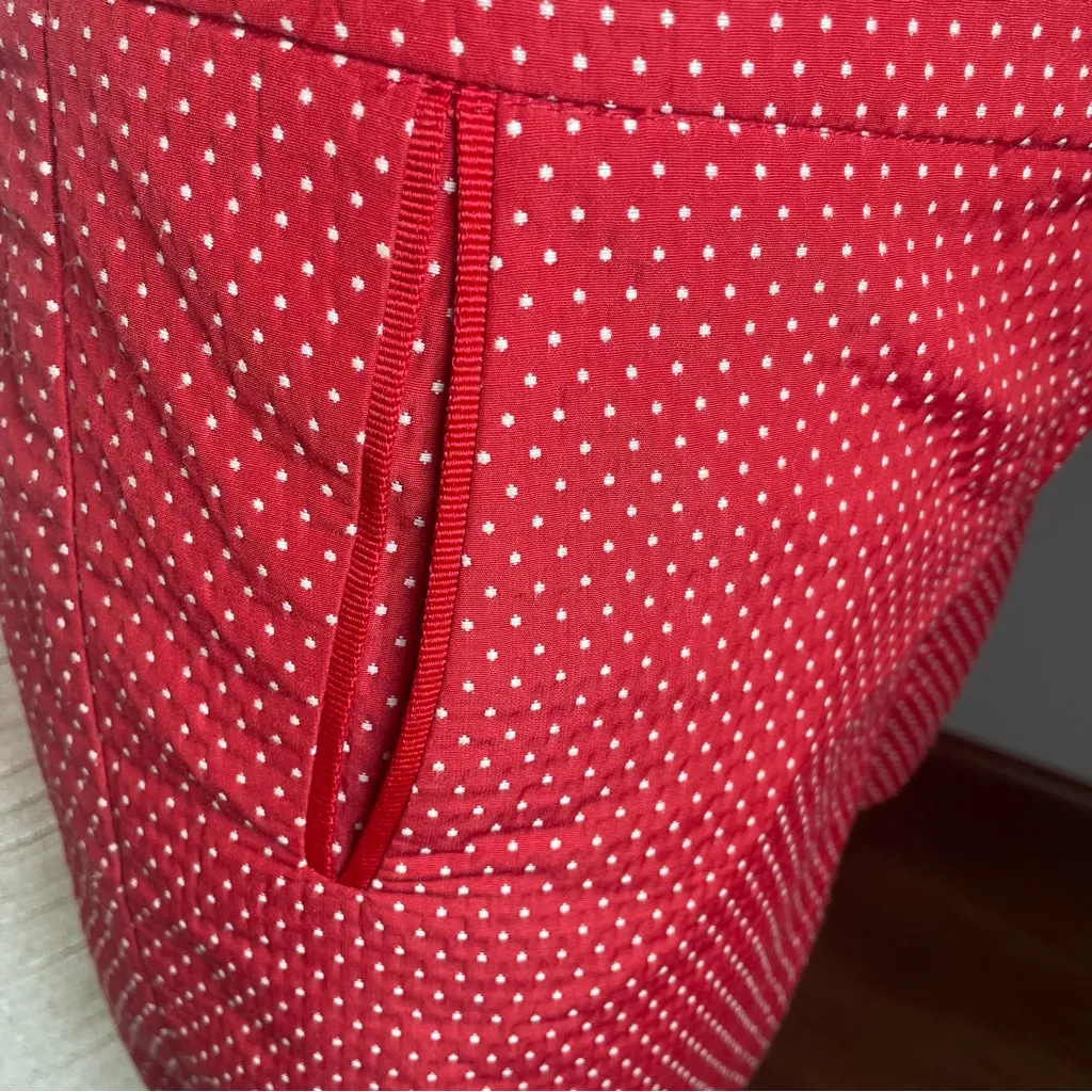 Cynthia Rowley‎ Red Polka Dot Shorts Size 10 Patriotic 4th of July Summer Cotton - Image 5