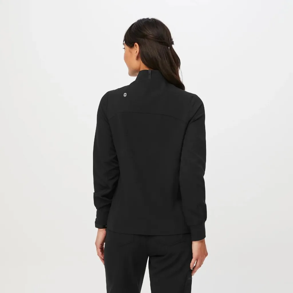 Figs Sebina Scrub Jacket in Black, Size X-Small - Image 6