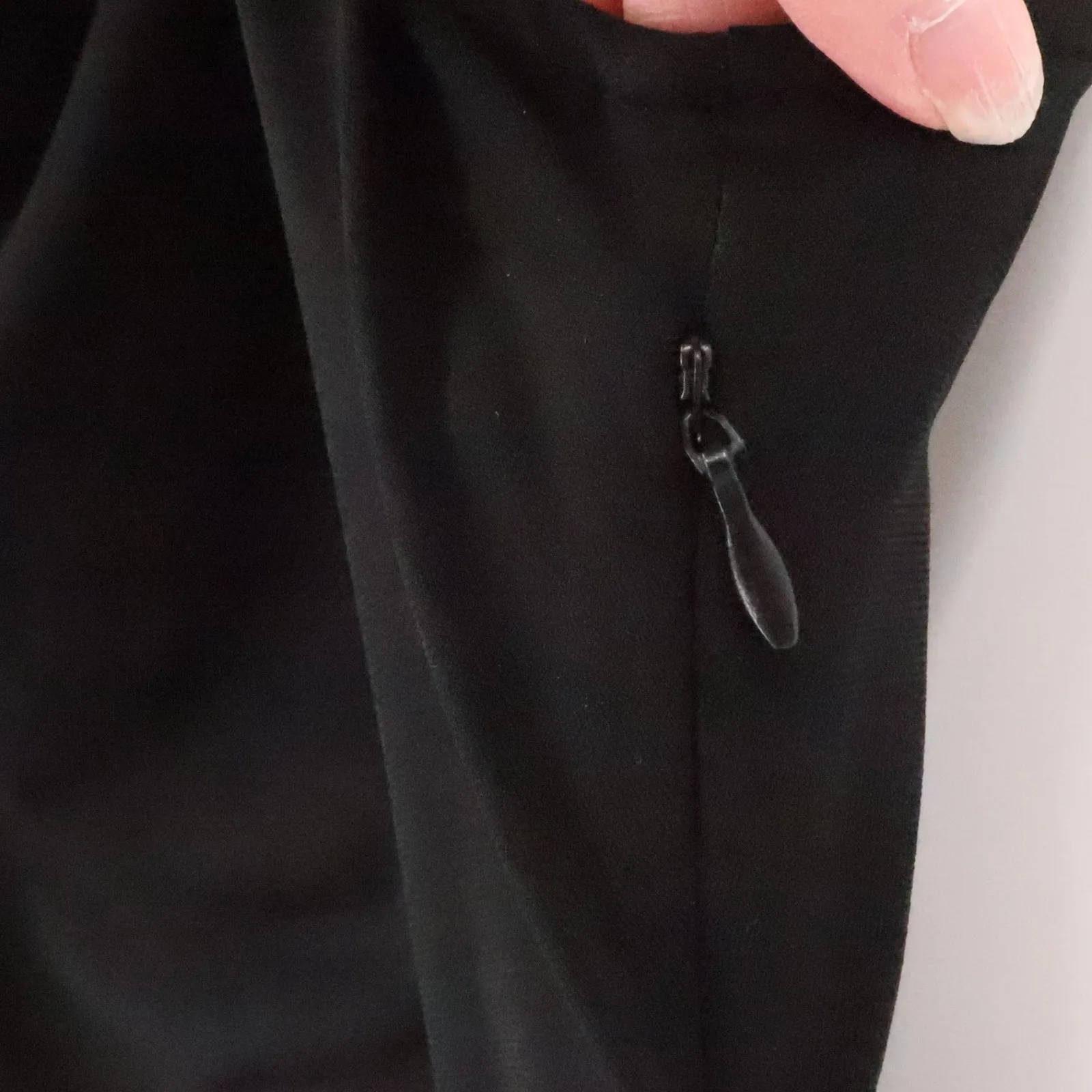 Boston Proper Black Ruched Midi Bodycon Dress LBD NYE Timeless Cowl Neck Size 4 - Image 4