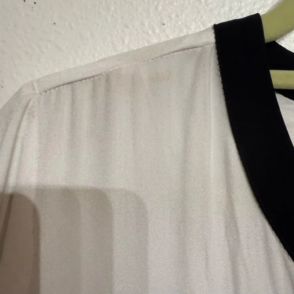 White Colorblock Mini Dress Sz M - Image 6