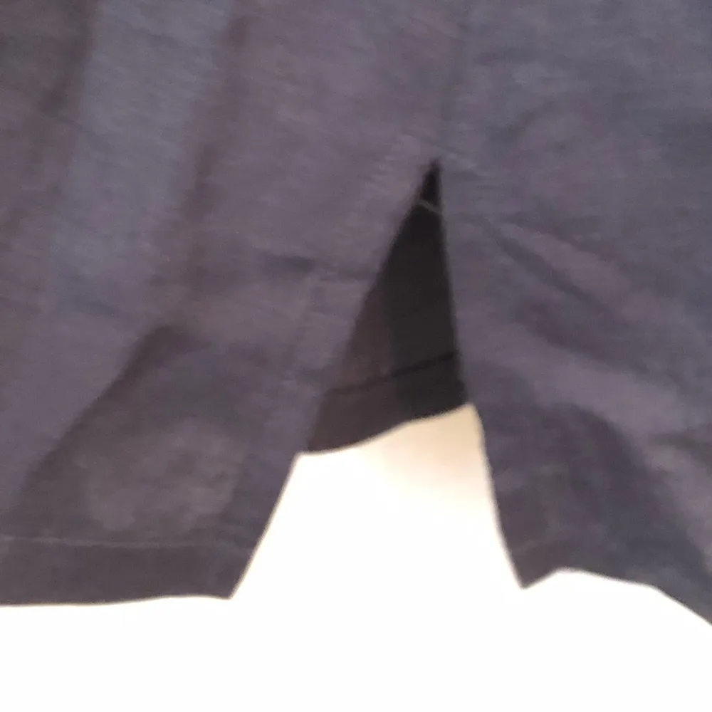 Joan Vass Navy Blue Linen Blend A Line Shirt Dress 4 - Image 7